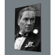 Exela Home Atatürk Portre Dikey Cam Tablo  Büyük Tablo Ev Ve Ofis Dekoru