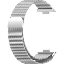 34center Huawei Watch Fit 3 Uyumlu Milano Hasır Örgü Metal Kordon