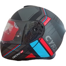 Cyrıl Gecko Çene Açılır Kask Medıum Gri Mavi