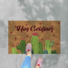 M&H Quality Kaktüsler Temalı Coco Görünümlü Dekoratif Kapı Önü ve Iç Mekan Paspası