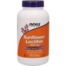 Now Sunflower Lecithin 1200 Mg Non Gmo Phosphatidyl Choline 200 Softgels