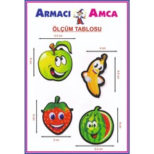 Armacı Amca Ütü Ile Yapışan Örme Kumaş Arma Yırtık Kapatıcı Pratik Yama Tekstil Patch Şirin Sevimli  Meyveler Elma Muz Karpuz Çilek