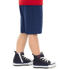 Kiko Kids Tinna Bağcıklı Erkek Çocuk Boğazlı Keten Spor Ayakkabı Lacivert