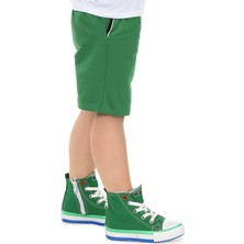 Kiko Kids Tinna Bağcıklı Erkek Bebek Boğazlı Keten Spor Ayakkabı Yeşil