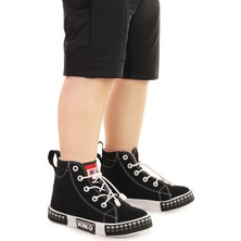 Kiko Kids Gamel Günlük Lastikli Erkek Bebek Bot Ayakkabı Siyah