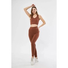 By Mino Crop Tayt Ikili Spor Takımı - Kahve