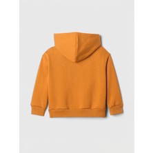 Gap Erkek Çocuk Turuncu Gap Logo Fleece Fermuarlı Sweatshirt