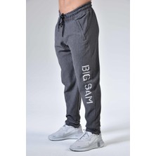 Big Sam Gümüş Çizgili Kışlık Bol Eşofman Altı