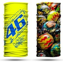 Dair Aksesuar 2'li Set Bandana Erkek Bandana Kadın Bandana Motosiklet Bandana Boyunluk Balaklava Outdoor Maske