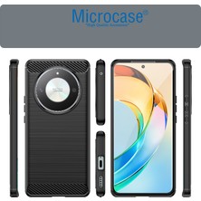 Microcase Honor X9B 5g / X50 / Honor Magic 6 Lıte Brushed Carbon Fiber Silikon Kılıf - Siyah AL3332