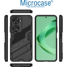 Microcase Huawei Nova 12 Se/ Huawei Nova 11 Se 4g Matrix Serisi Armor Standlı Perfect Koruma Kılıf - Siyah AL3416