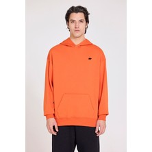 Bad Bear Drake Turuncu Erkek Oversize Kapüşonlu Sweatshirt