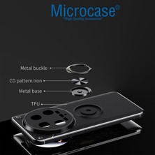 Microcase Xiaomi 14 Ultra Focus Serisi Yüzük Standlı Silikon Kılıf - Siyah AL3363