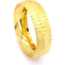 Bz Burgu Zincir Bz 22 Ayar Altın Kaplama Düz Çizgili Bilezik 2 cm Kalınlık BLZ-3014