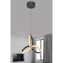 Reel Avize –  Venta Led Model –  Siyah Kasa  -  Beyaz Işık