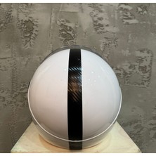 Delibalta Beyaz Yarım Motosiklet Kaskı