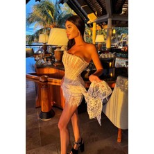 BMD Dantelli Korsetta Elbise