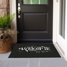 Menesa Home Welcome Bye Yazılı Iki Yönlü Açık Kahve Rengi Kapı Önü Paspası