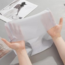 Mikro Şeffaf Dikişsiz- Lazer Kesim Iz Yapmaz Ultra Ince Buz Ipeği Nefes Alabilen Külot Korse