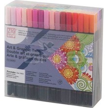 Zig Art & Graphic Twin Brush Pen Çift Uçlu Çizim Kalemi 80LI Set TUT-80/80V