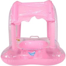 Tekno Trust Pembe Baby Float Gölgelikli 0-5 Yaş Bebek Havuz - Deniz Simidi Plaj Malzemeleri