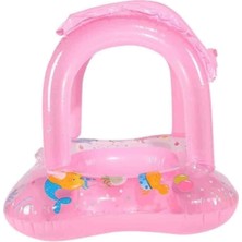 Tekno Trust Pembe Baby Float Gölgelikli 0-5 Yaş Bebek Havuz - Deniz Simidi Plaj Malzemeleri