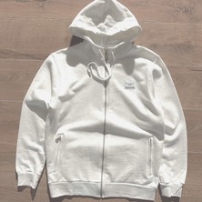 Dolce & Gabbana Metal Plaka Logolu Pamuklu Kapüşonlu Fermuarlı Sweatshirt