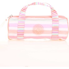 Kaukko Travel Double Stripe Kalem Çantası Salmon K2599