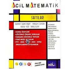 Acil Tyt Acil Matematik Sayılar Acil Yayınları