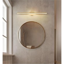 Burenze Modern Kablosuz Tak Çalıştır Ledli Pilli Aplik Banyo Tablo Ayna Aydınlatma Eskitme Gold Pil Dahildir