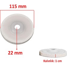 Badem10 2'li Set 115 Mm Oto Araç Pasta Cila Polisaj Keçesi Matkap Uyumlu Aparatı Metal Parlatma Yün Keçesi Pedi