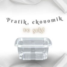 İfa Ambalaj Plastik Sızdırmaz Kap 500 gr cc Kullan At Tek Kullanımlık Plastik Kapaklı Kase 1000 Adet