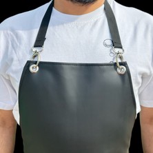 Bekiz Aşçı Kepleri Suni Deri Master Chef Mutfak Önlüğü Siyah