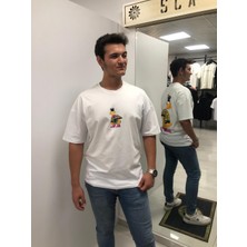 Sca Unisex Beyaz Daffy Baskılı T-Shirt