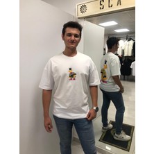 Sca Unisex Beyaz Daffy Baskılı T-Shirt