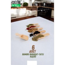 Mother Kitchen Bambu Ahşap Baharat Kaşığı Küreği 6'lı