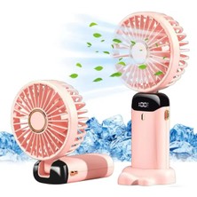 Aet Mini Klima 5 Kademeli Şarjlı Taşınabilir Dijital Led Göstergeli El Fanı Vantilatör