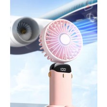 Aet Mini Klima 5 Kademeli Şarjlı Taşınabilir Dijital Led Göstergeli El Fanı Vantilatör