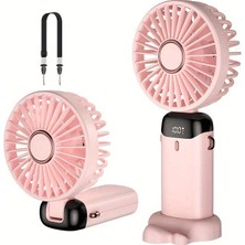 Aet Mini Klima 5 Kademeli Şarjlı Taşınabilir Dijital Led Göstergeli El Fanı Vantilatör