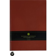 Victoria's Journals Smyth Flexy Bordo Esnek Kapak Vegan Deri Defter A5 14 8 x 21 cm Çizgili 384 Sayfa