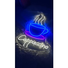 Dekoraven Cappuccino Kafe Kahve Neon Led Duvar Dekoru