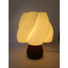 Luminaura Modern ve Dekoratif Tasarım 3 Renkli Bronz Abajur - Şık Ve Dekoratif Masa Lambası