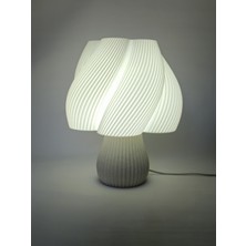 Luminaura Modern ve Dekoratif Tasarım 3 Renkli Gri Abajur - Şık Ve Dekoratif Masa Lambası