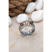 Sümer Telkari Osmanlı Tuğralı Telkari Elişi Gümüş Yüzük 18