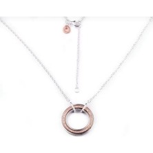 Poseidons Jewellery Signature Iki Renkli Logo ve Pavé Kolye