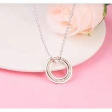 Poseidons Jewellery Signature Iki Renkli Logo ve Pavé Kolye