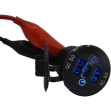 Bold Camper 12V 24V Dc USB Qc3.0 Type-C Pd Şarj Port Dokunmatik Anahtarlı Yuvarlak