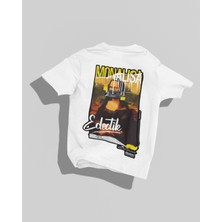 Monalısa Tasarımı Sırt Baskılı Yüksek Kalite Kompakt Unisex Oversize T-Shirt