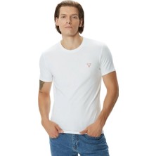 Guess Erkek Guess Cn Ss Core T-Shirt - Beyaz