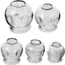D-Med 5 Adet Silikon Hacamat Kupası Masaj Aleti Vakumlu Facial Cupping